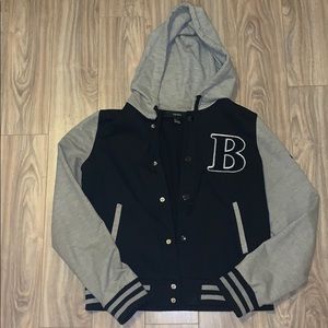 Black and Grey Varsity Jacket